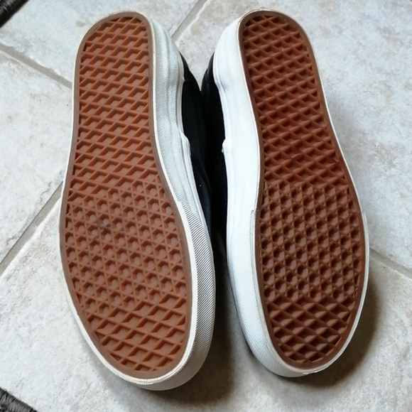 VANS Off the Wall Black Slip Ons Size 8 - Picture 12 of 15